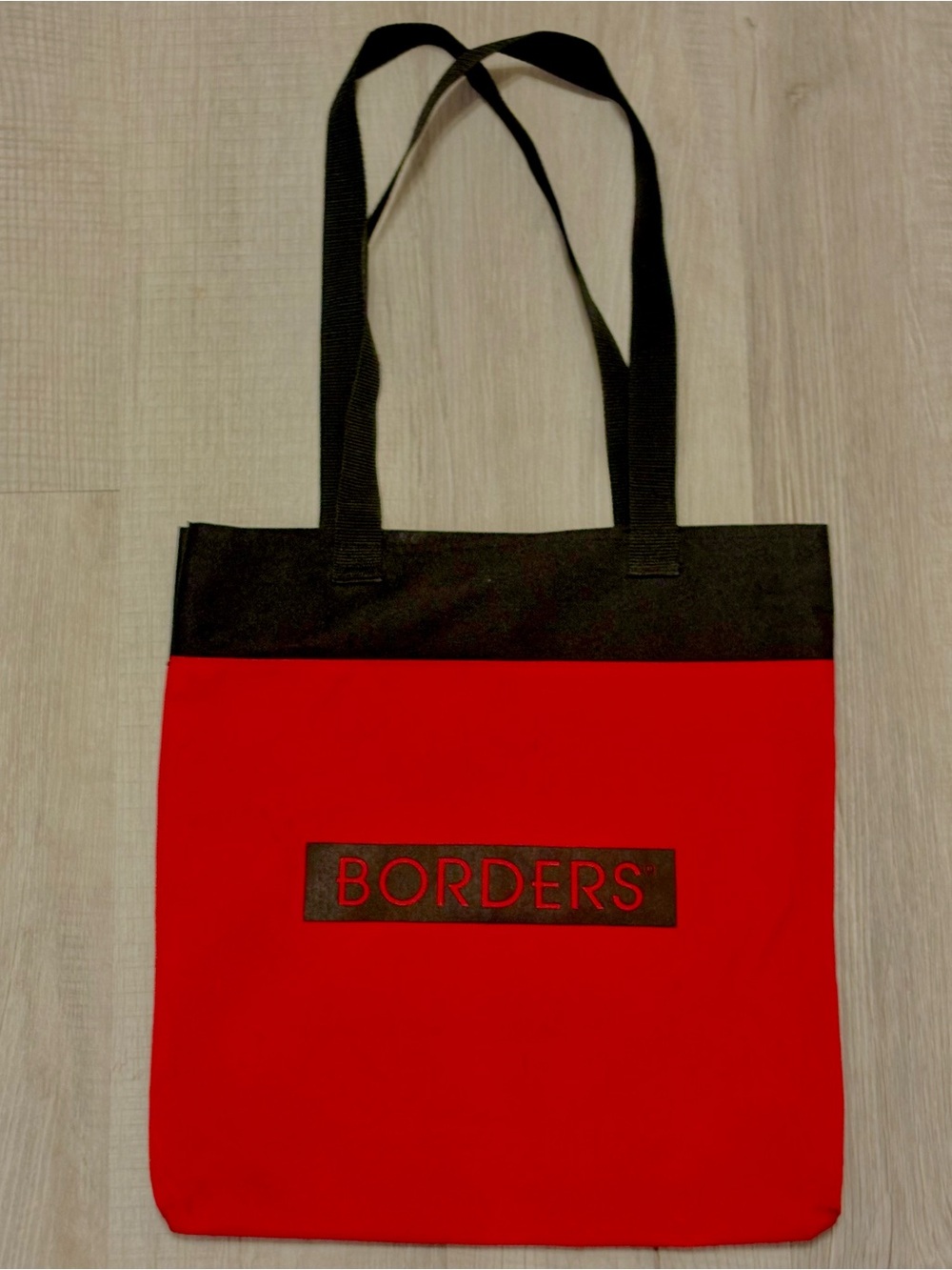 Borders Bookstore Books Tote Bag Retro 90s Red Black Leeds Defunct Vintage Pouch